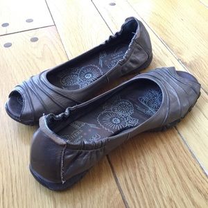 skechers peep toe flats